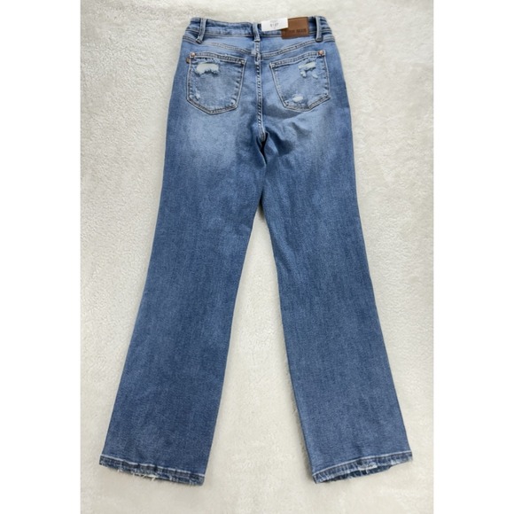 Judy Blue High Waist Straight Fit Distressed Denim Jeans Size 5/27 New W/Tags - Picture 12 of 16